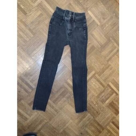 American Eagle Outfitters Denim - American Eagle Size 00 Super Hi Rise Jegging Jeans Charcoal Gray